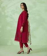 Dhanak 3PC Embroidered Shirt with Organza Digital Printed Dupatta – ZC3146