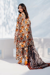 Baroque 3PC Karandi Printed Shirt with Karandi Printed Dupatta and Trouser – ZC1702