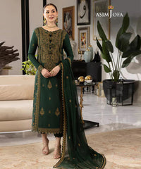 Asim Jofa Lawn 3PC Embroidered Shirt with Chiffon Embroidered Dupatta – ZC1034