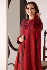 Sobia Nazir Dhanak 3PC Embroidered Suit with Twill Printed Shawl & Trouser – ZC688