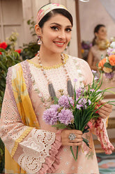 Dhanak-3PC Embroidered Shirt with Digital Printed Wool Shawl -3192