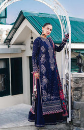 Dhanak 3PC Embroidered Shirt with Digital Printed Wool Shawl – ZC3122