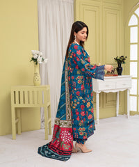 Dhanak 3PC Embroidered Shirt with Digital Printed Wool Shawl – ZC3232