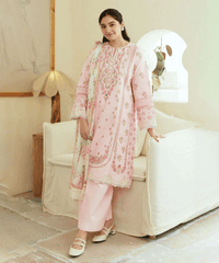 Dhanak 3PC Embroidered Shirt with Digital Printed Wool Shawl – ZC3193