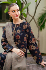 Baroque 3PC Karandi Printed Shirt with Karandi Printed Dupatta and Trouser – ZC837