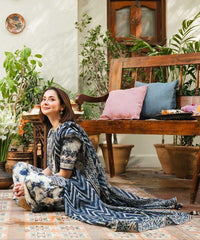 3PC Printed Lawn Shirt with Voile Printed Dupatta – ZC1542