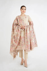 Dhanak 3PC Embroidered Shirt with Dhanak Embroidered Shawl-3399