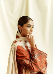 Zara Shahjahan 3PC Dhanak Embroidered Shirt with Digital Printed Shawl – ZC280