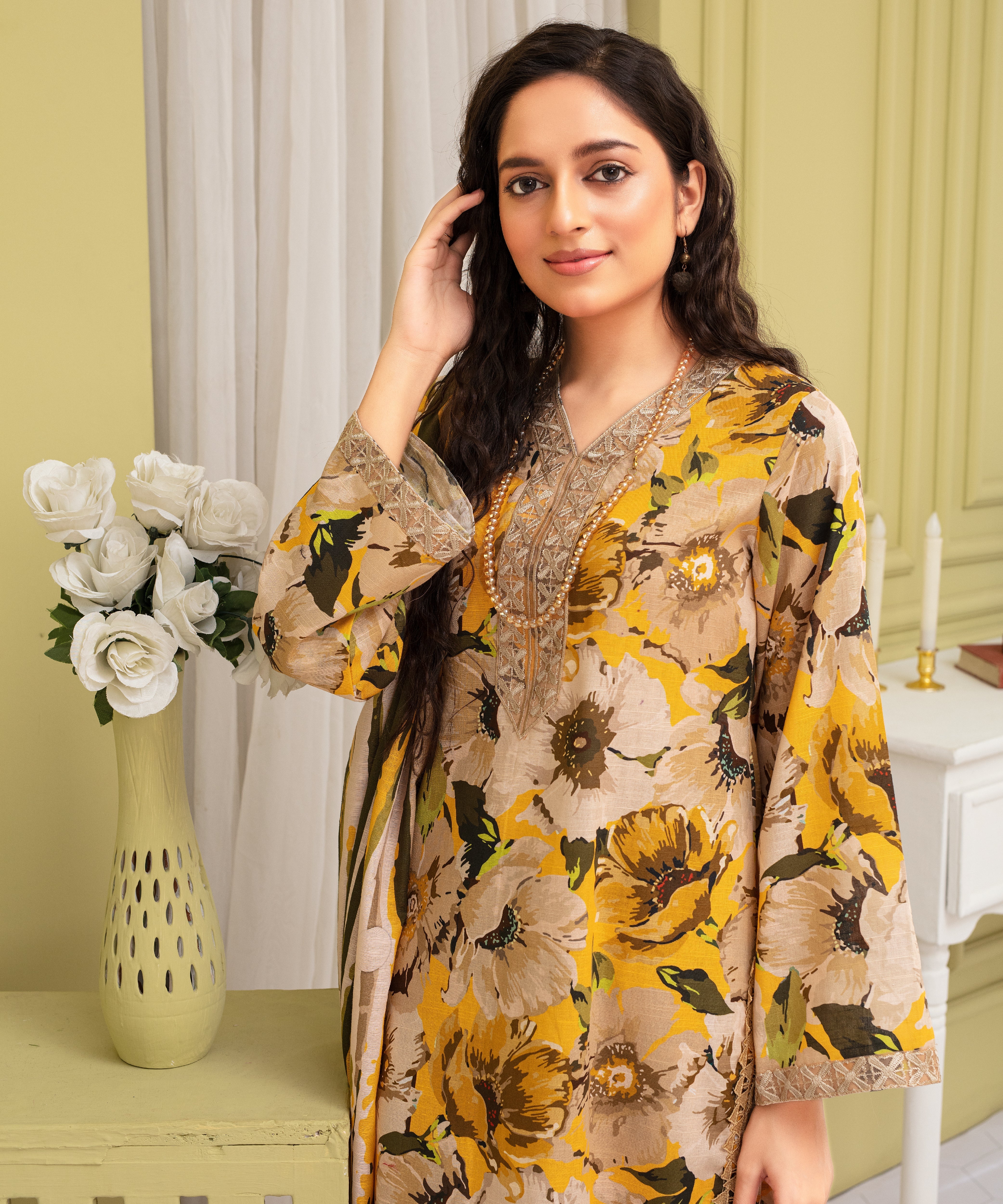 Creation Khaddar 3PC with Khaddar Printed Shirt & Trouser – ZC910