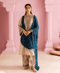 Dhanak 3PC Embroidered Shirt with Sequins Embroidered Dupatta – ZC6004