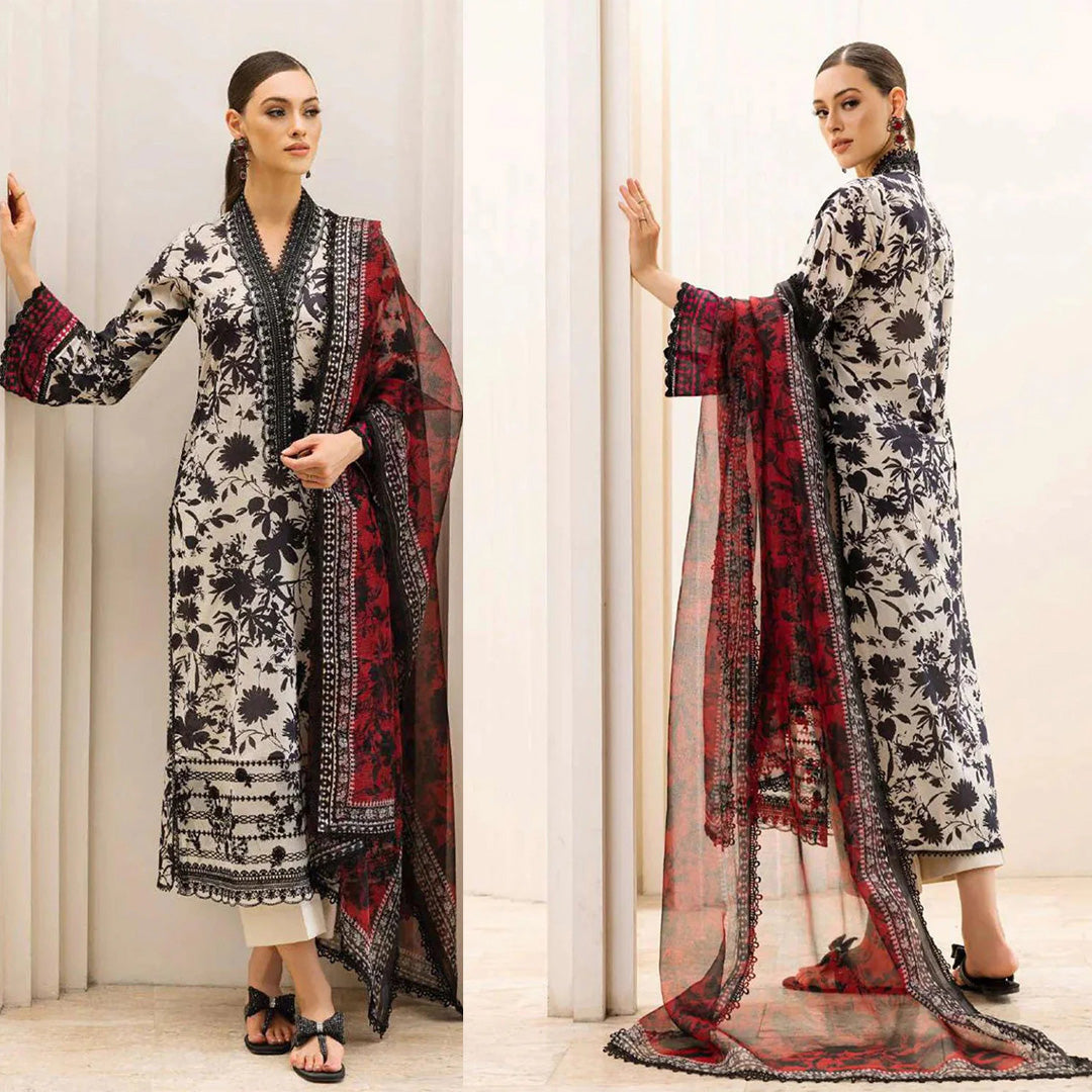 Zainab Chottani 3PC Karandi Printed Shirt with Karandi Printed Dupatta – ZC816