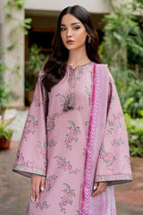 Jazmin 3PC Dhanak Embroidered Shirt with Digital Printed Shawl – ZC288