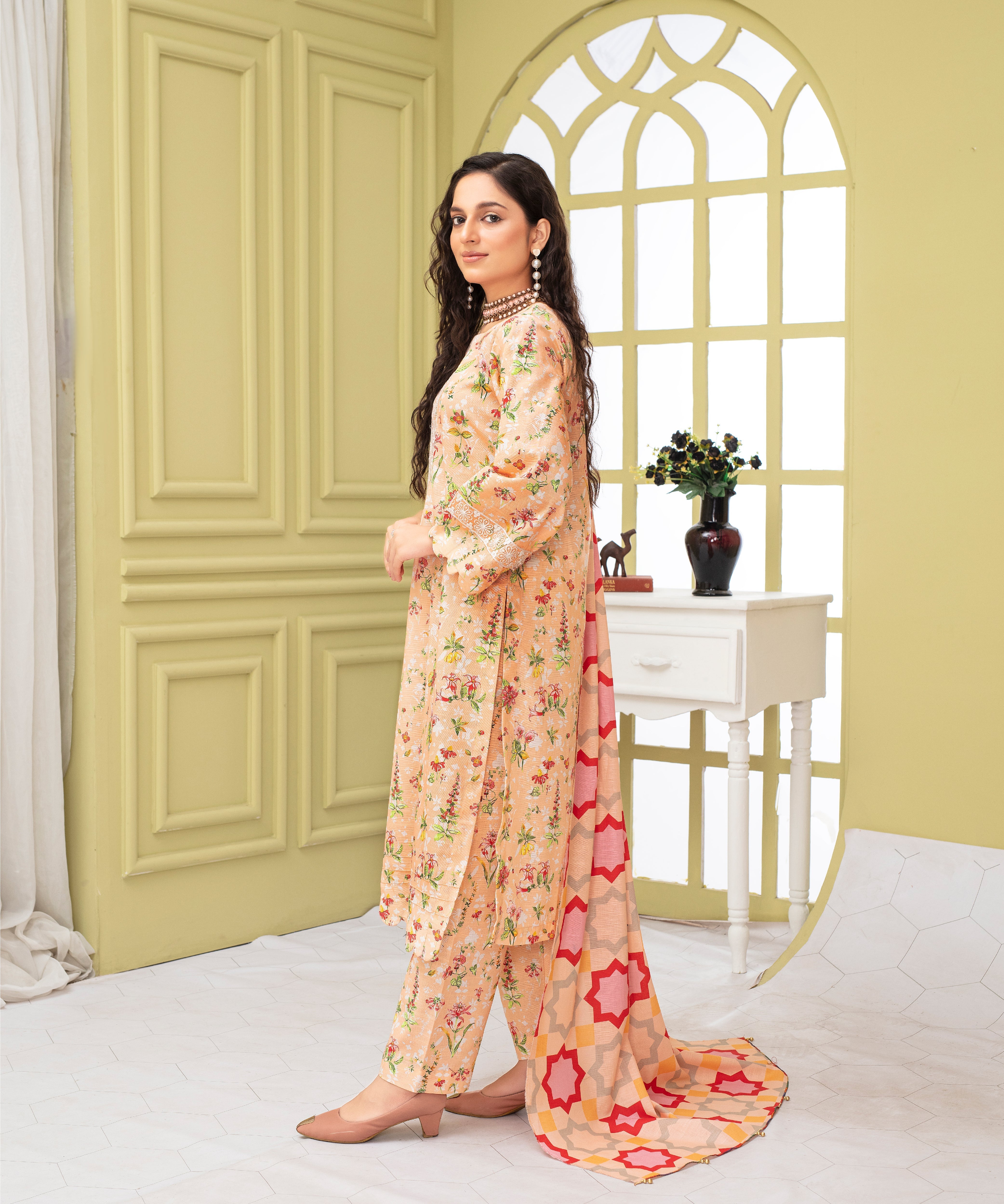 Creation Khaddar 3PC with Khaddar Printed Shirt & Trouser – ZC904