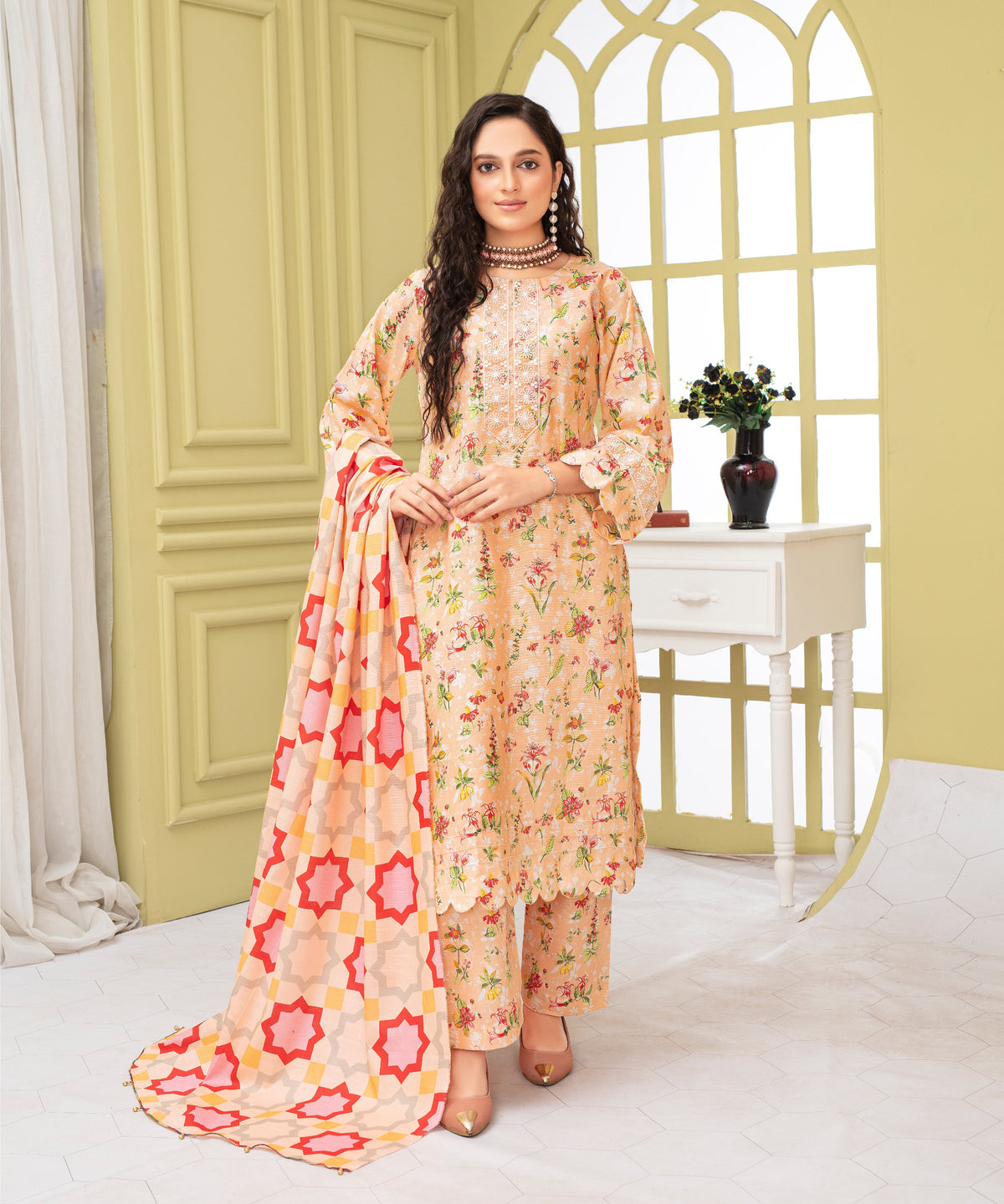 Creation Khaddar 3PC with Khaddar Printed Shirt & Trouser – ZC904