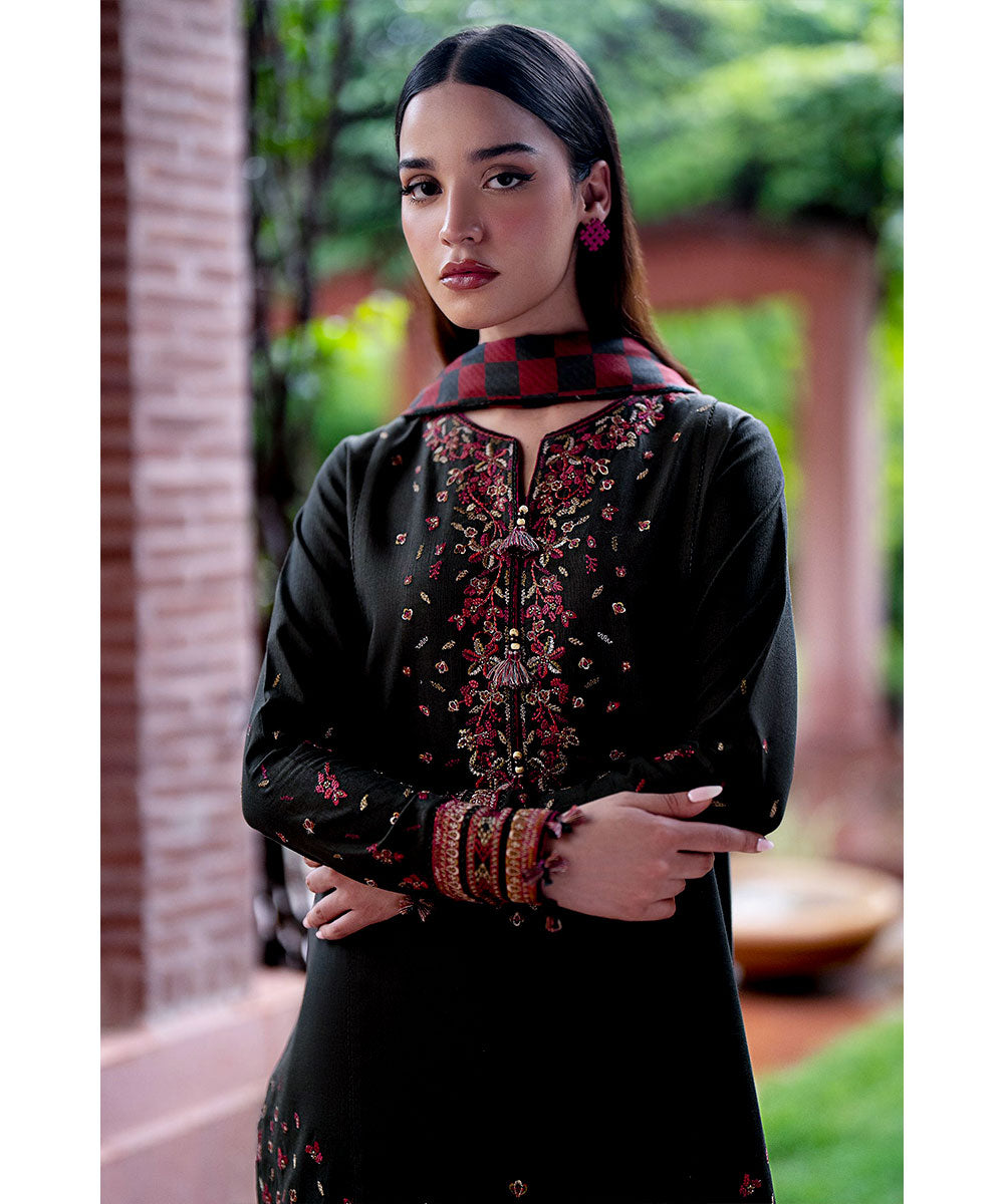 Jazmin Dhanak 3PC Embroidered Shirt with Printed Dupatta – ZC678