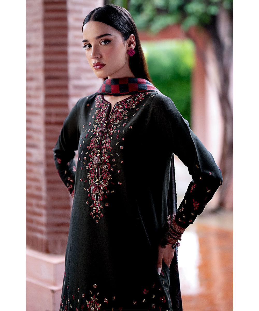 Jazmin Dhanak 3PC Embroidered Shirt with Printed Dupatta – ZC678