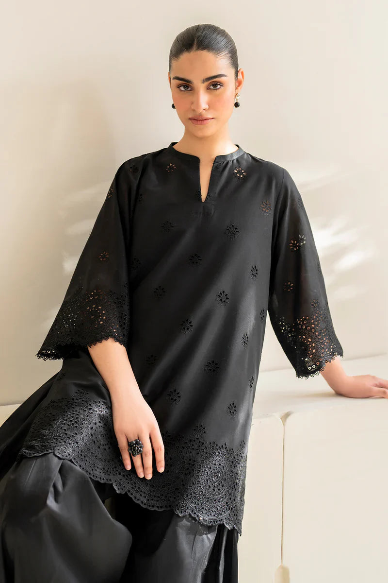 BAROQUE Dhanak 3PC Embroidered Suit with Chiffon Dupatta – ZC152