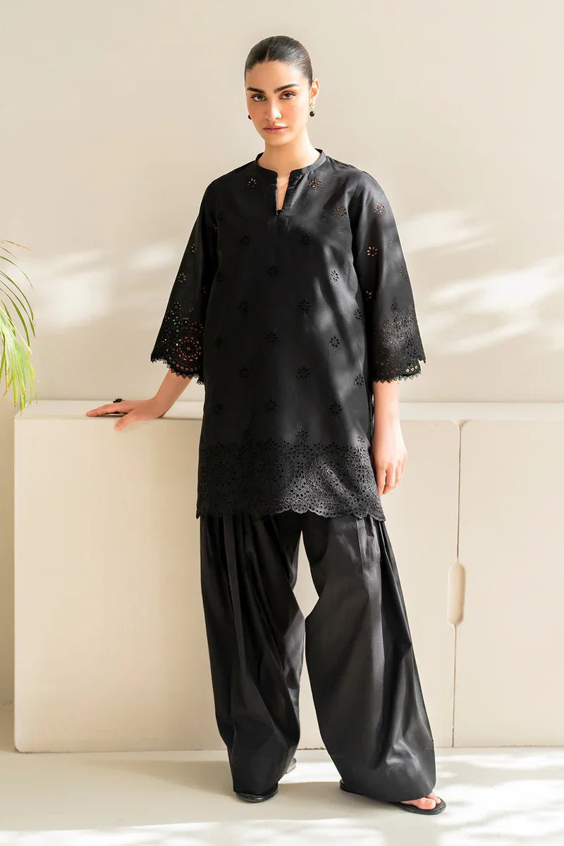 BAROQUE Dhanak 3PC Embroidered Suit with Chiffon Dupatta – ZC152