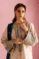 Dhanak 3PC Embroidered Shirt with Sequins Embroidered Dupatta – ZC6004