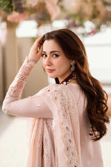 Lawn 3PC Embroidered Shirt with Organza Embroidered Dupatta – ZC1270