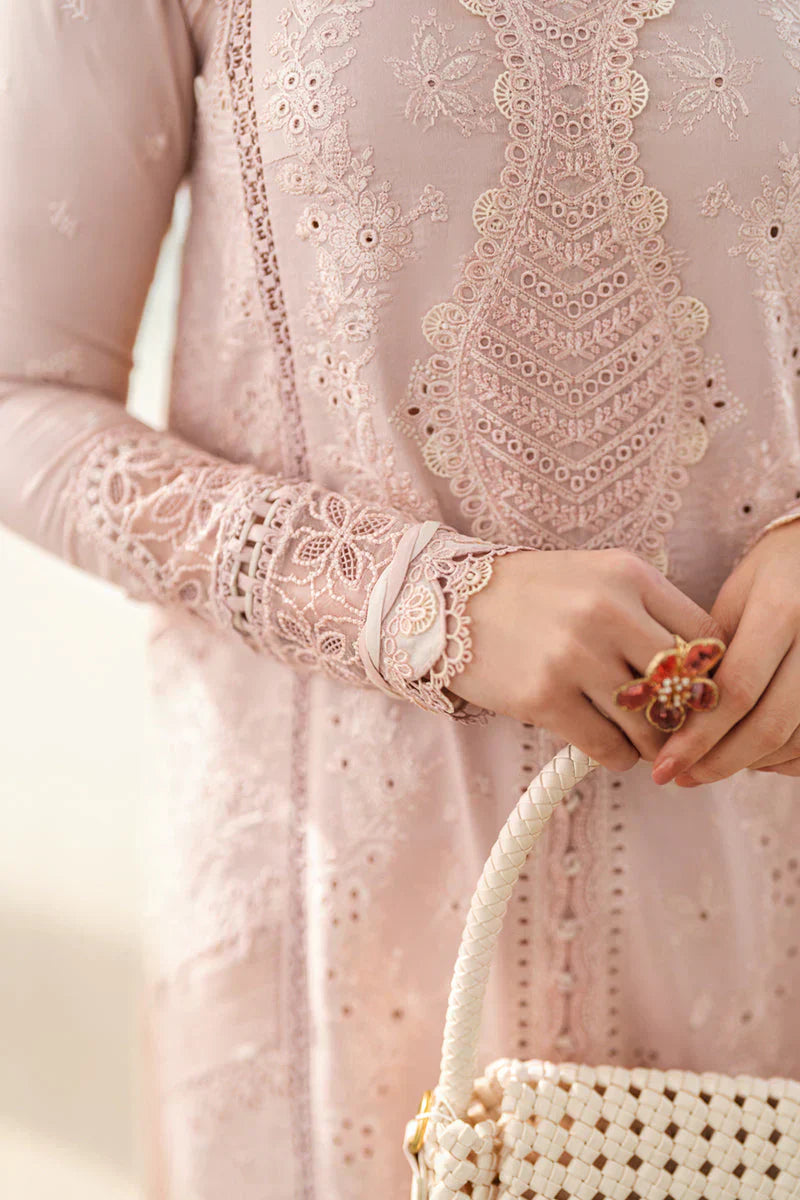 Lawn 3PC Embroidered Shirt with Organza Embroidered Dupatta – ZC1270