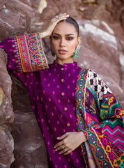 Zainab Chottani 3PC Dhanak Embroidered Shirt with Printed Dupatta – ZC681