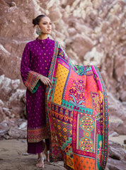 Zainab Chottani 3PC Dhanak Embroidered Shirt with Printed Dupatta – ZC681