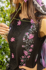 Dhanak 3PC Embroidered Shirt with Digital Printed Wool Shawl – ZC3355