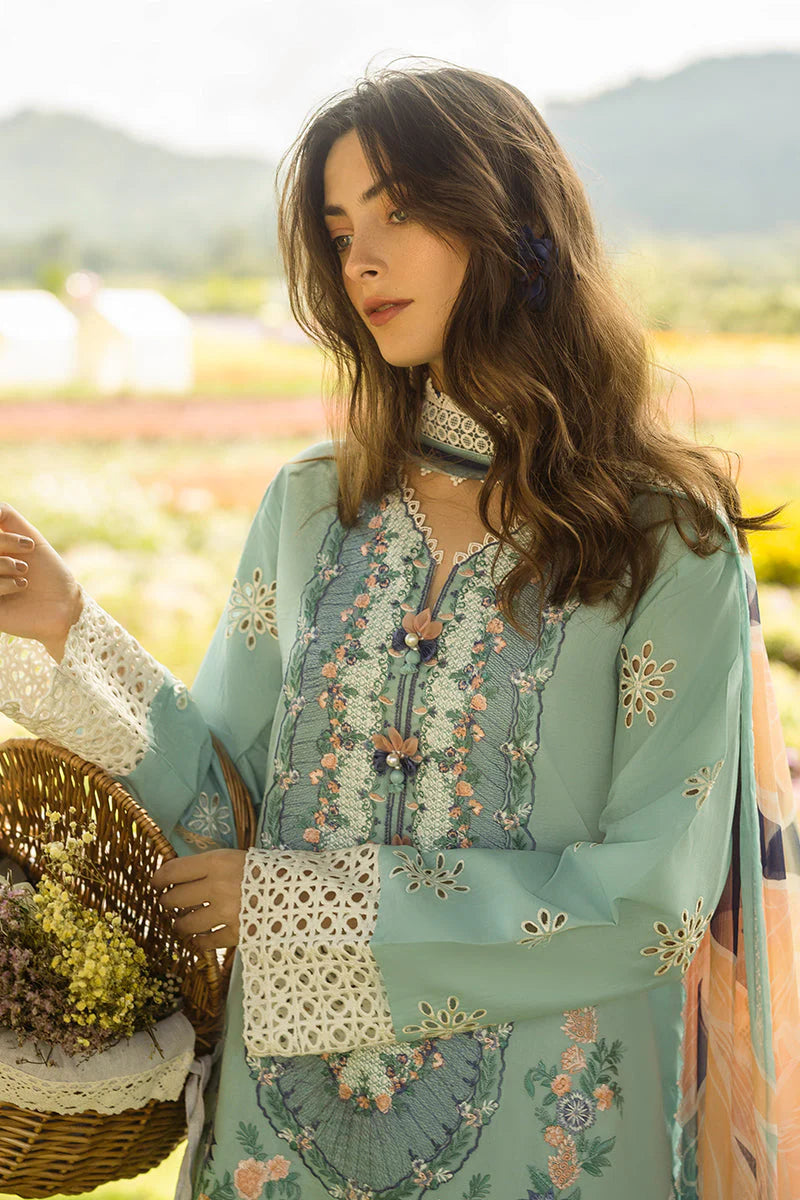 Dhanak 3PC Embroidered Shirt with Digital Printed Wool Shawl – ZC3363