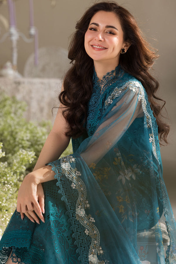 Dhanak 3PC Embroidered Shirt with Digital Printed & Embroidered Dupatta – ZC3359