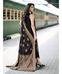 Dhanak 3PC Embroidered Shirt with Digital Printed Shawl – ZC277